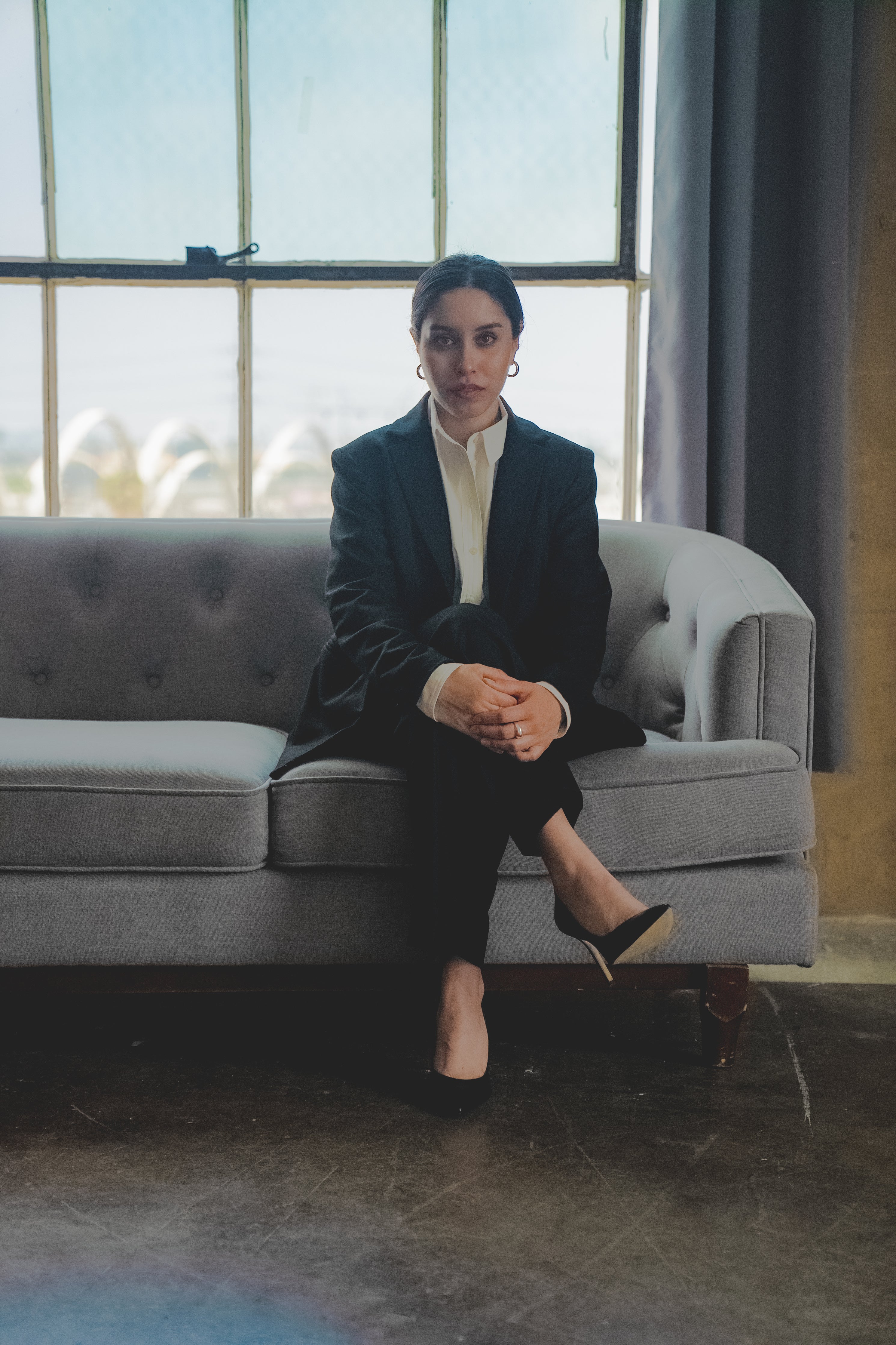 Carol in Court Jacket and Trial Trouser in Black