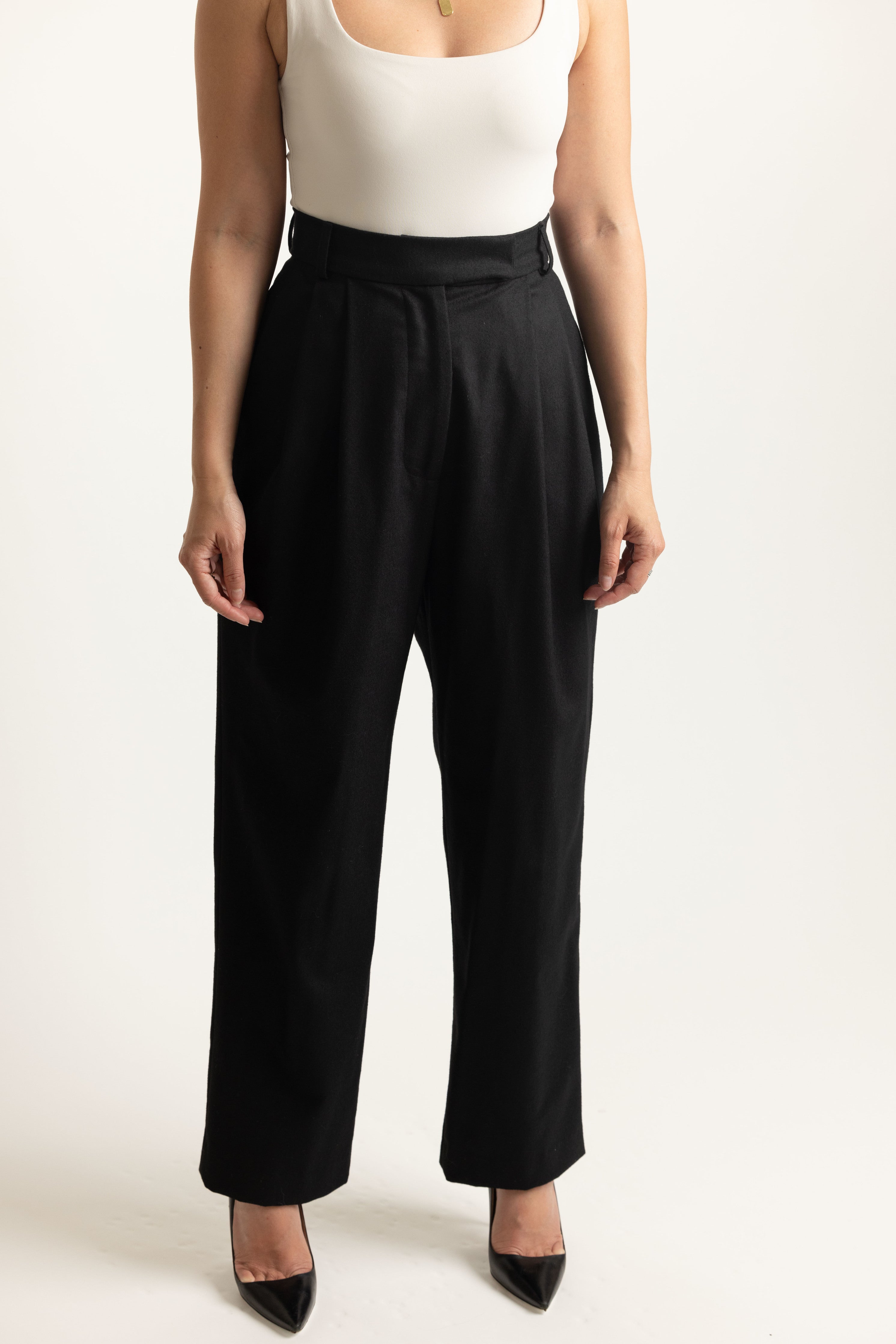 Trial Trouser in Black - front view