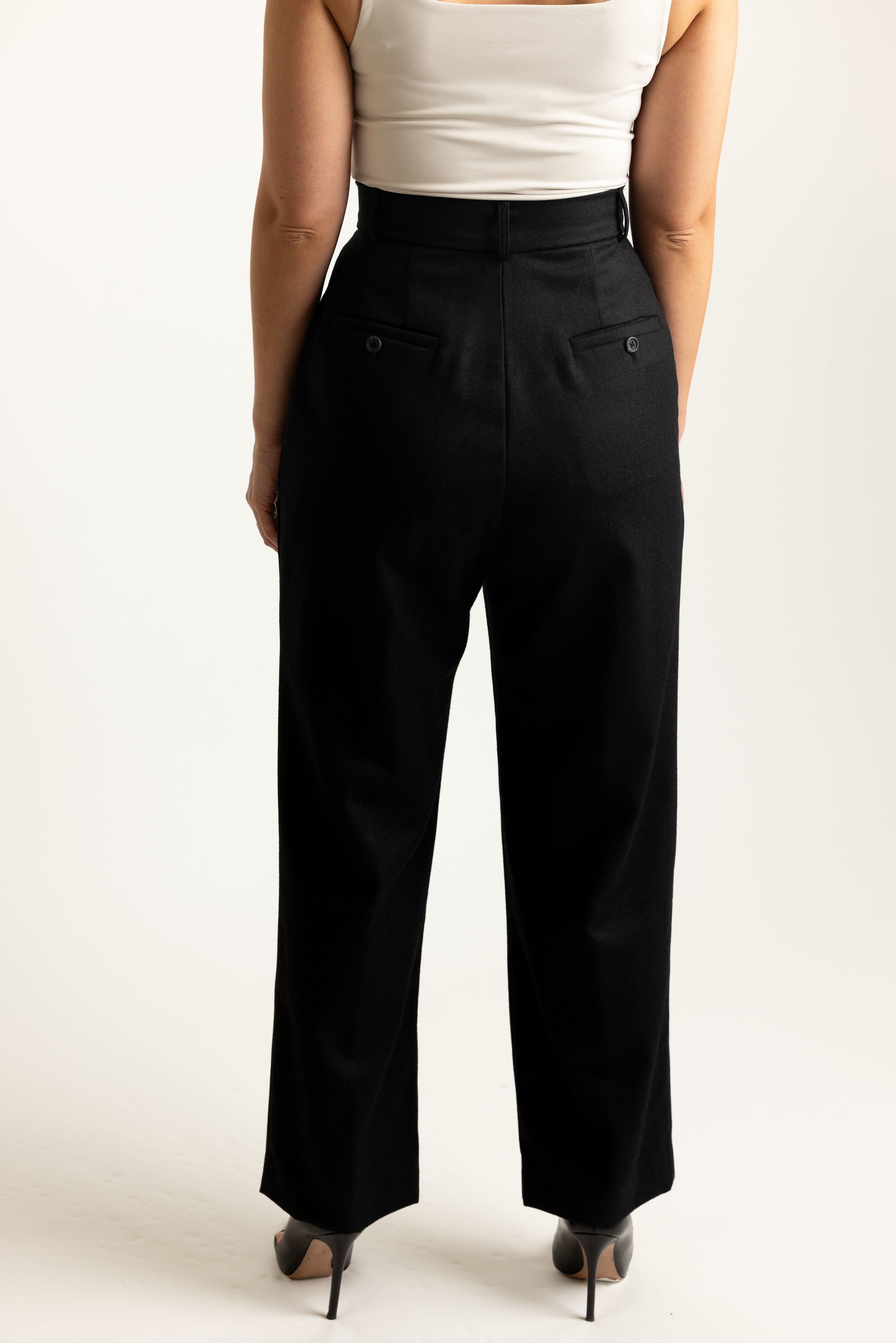 Trial Trouser in Black - back view