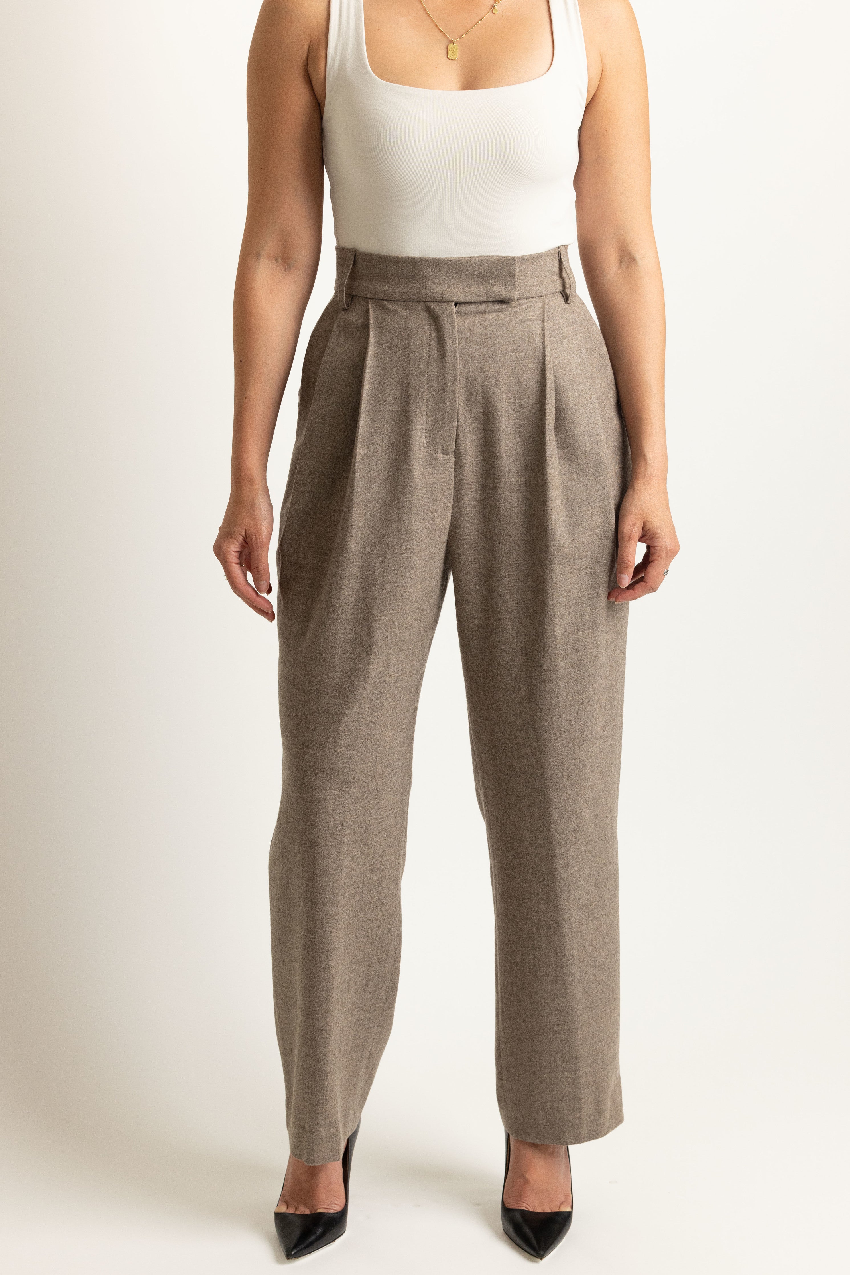 Trial Trouser in Coffee - front view