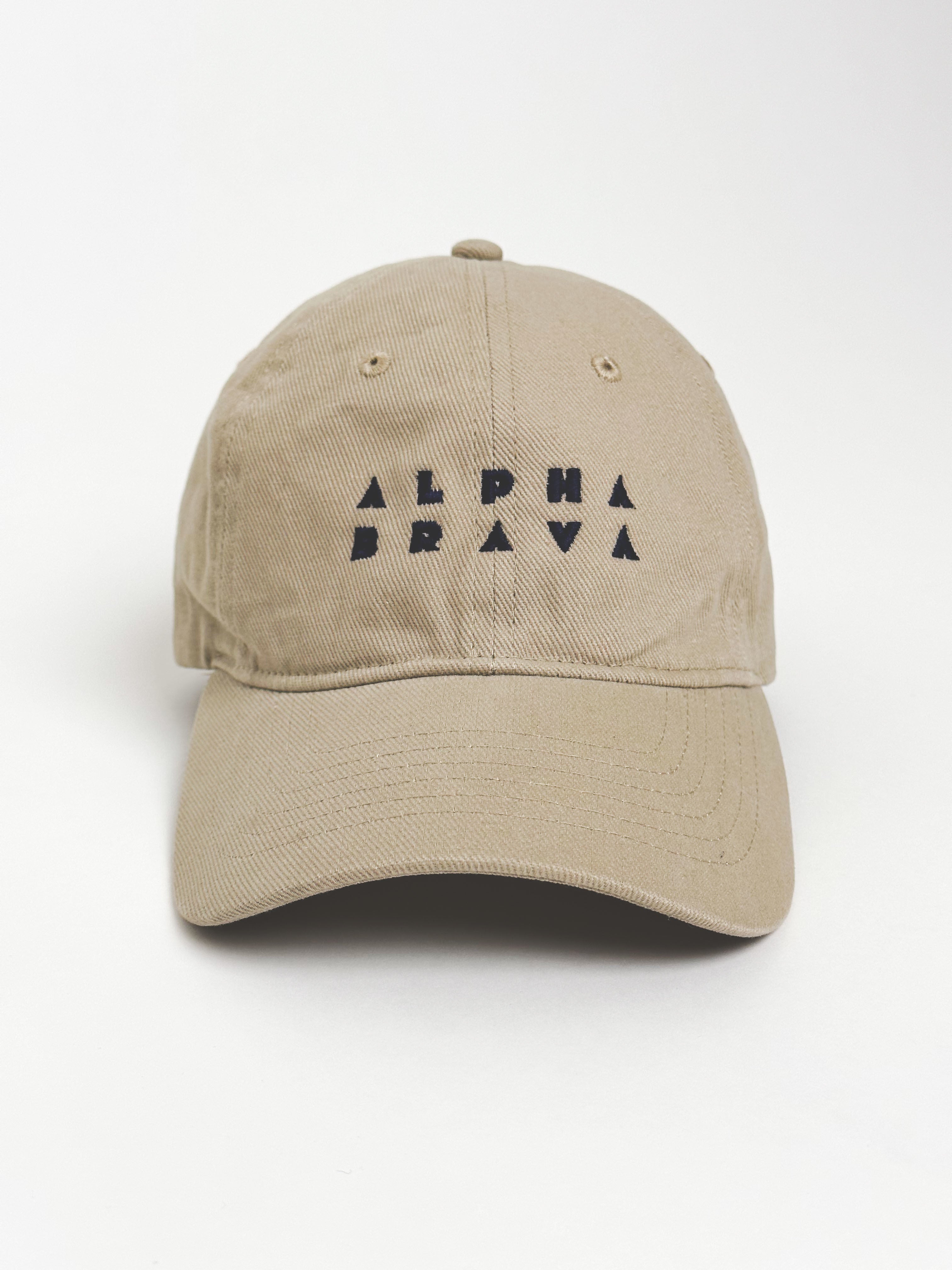 AB Dad Hat in Khaki - front view