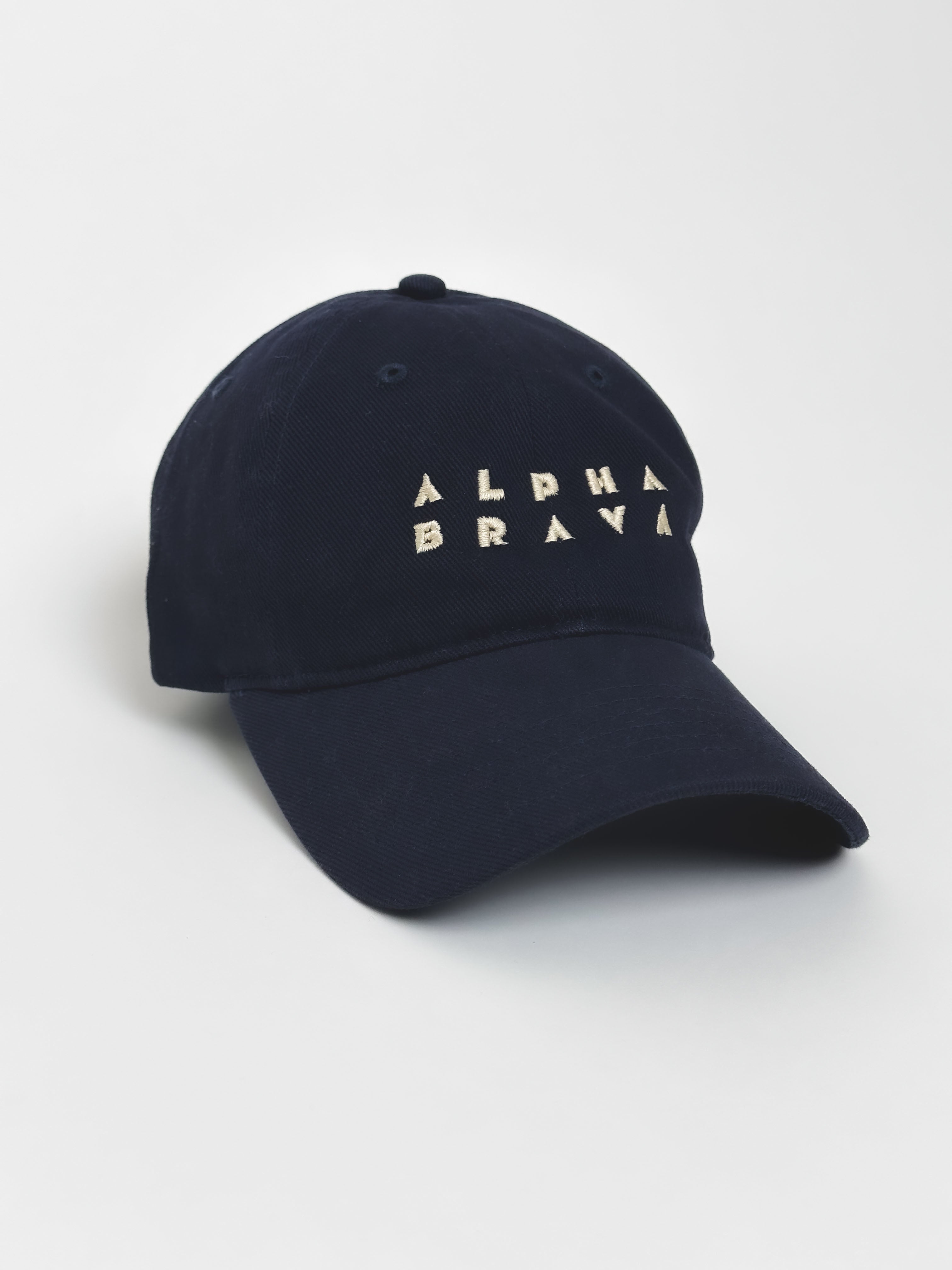 AB Dad Hat in Navy - front angled view