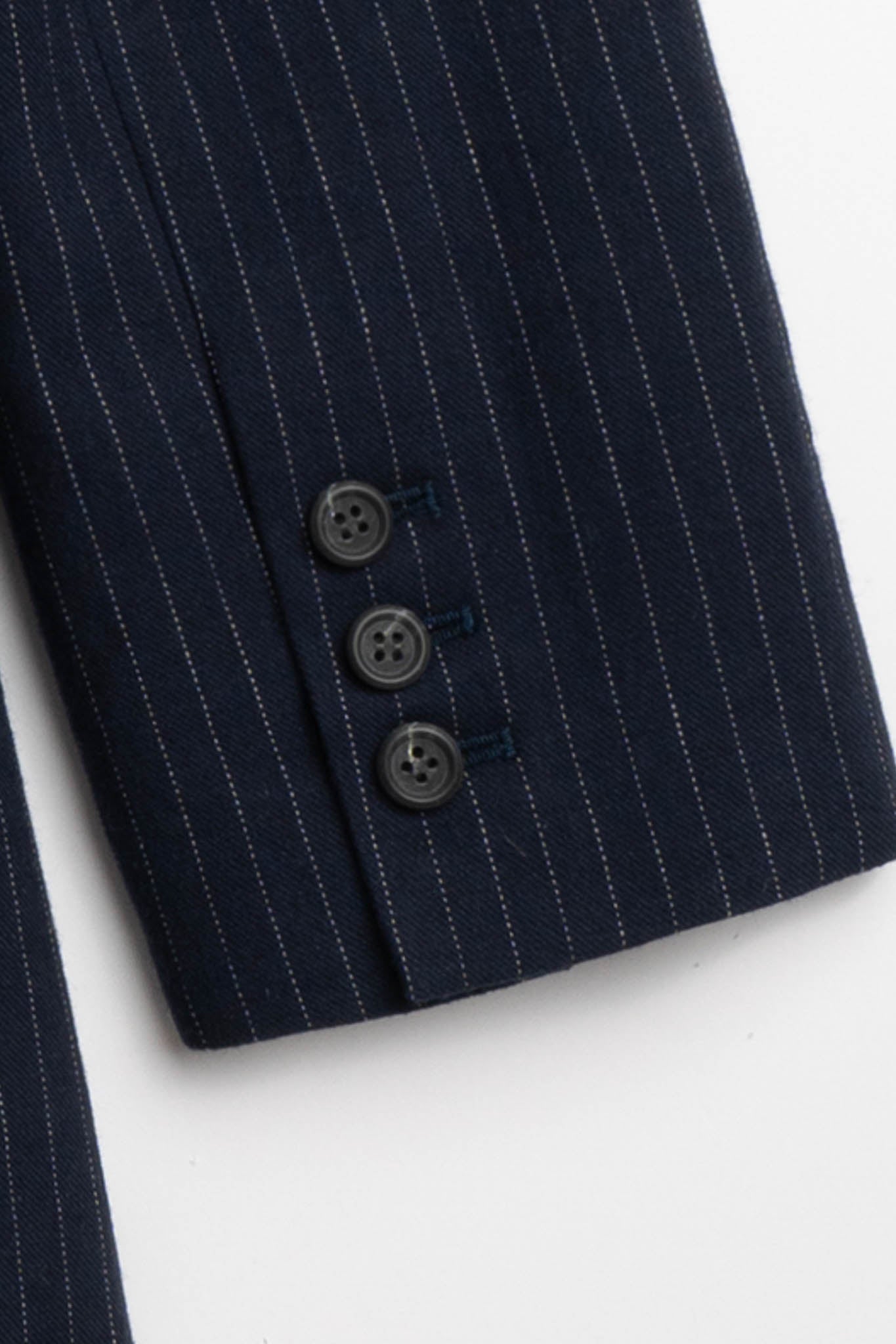 The Double Jacket - Navy Pinstripe